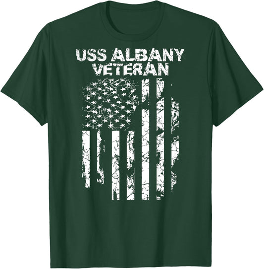 USS Albany Veteran T-Shirt - T-Shirt | Forest