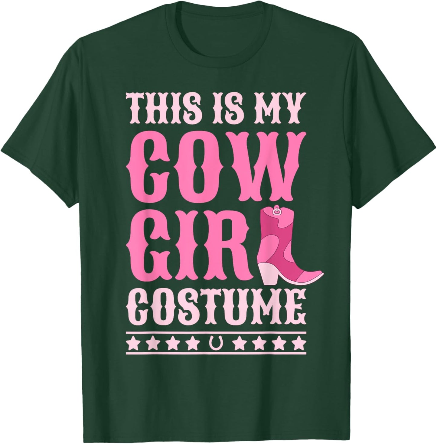 Western Cowgirl Outfit Women Cowboy Cute Cowgirl Costume T-Shirt - T-Shirt | Forest