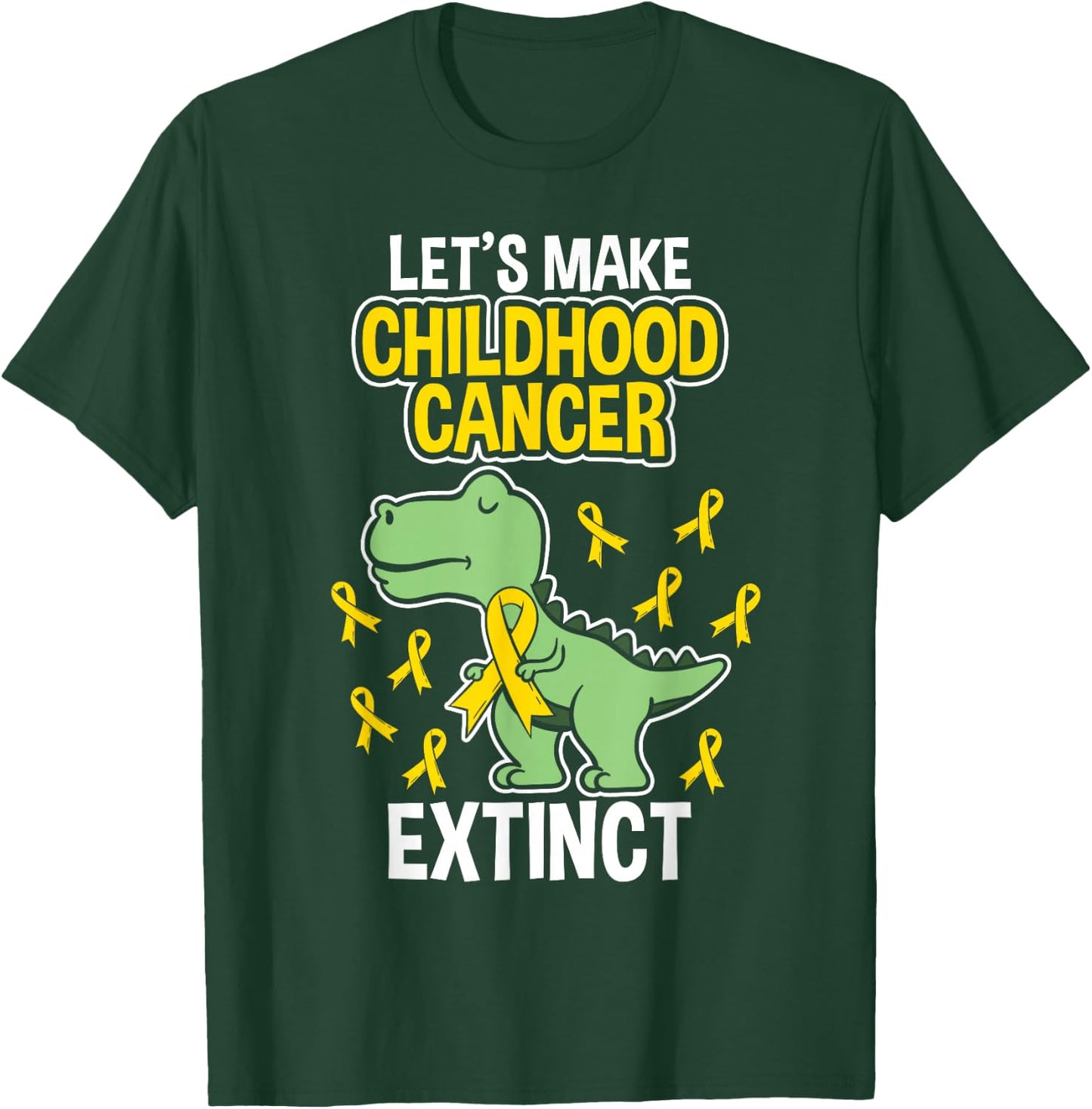 Childhood Cancer Extinct Dinosaur Dino Pediatrician Pedia T-Shirt - T-Shirt | Forest