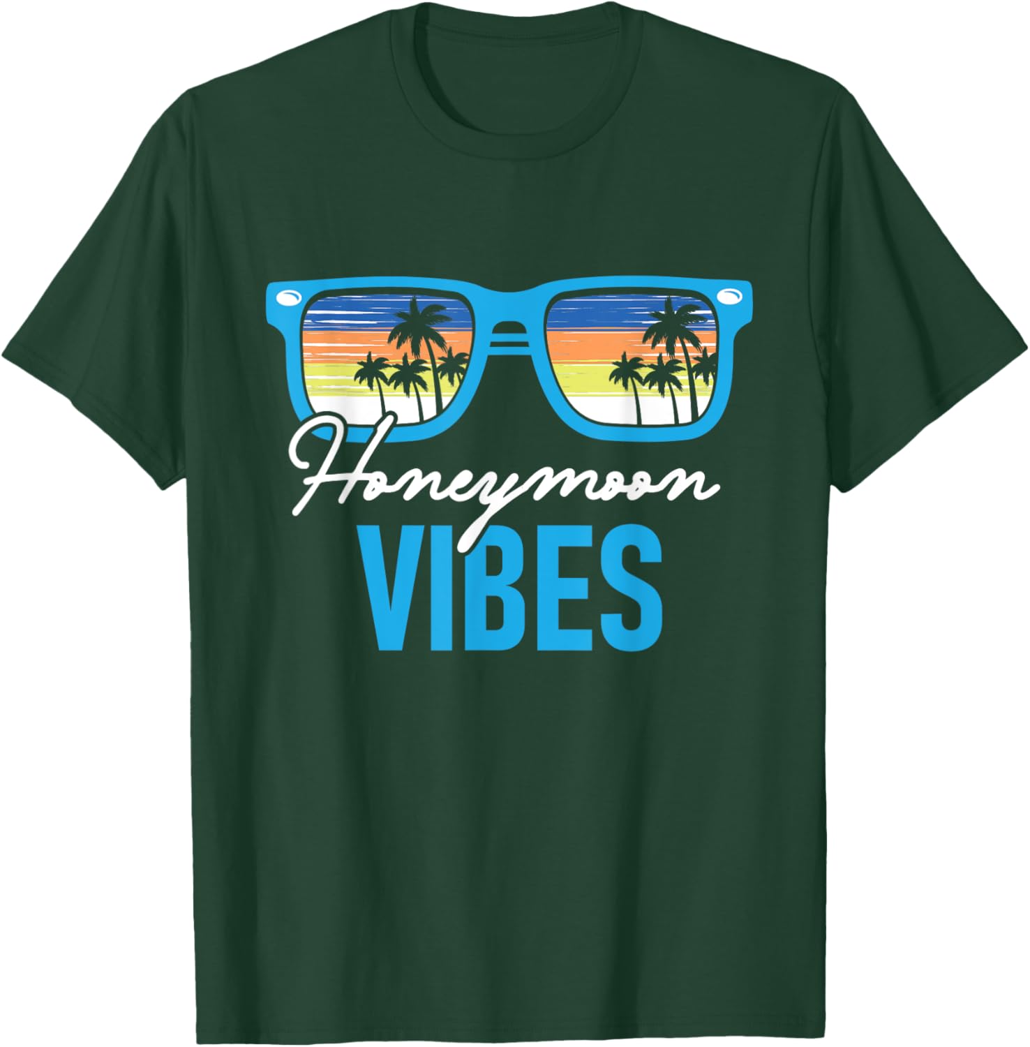 Honeymoon Vibes - Honeymooning Vacation Wedding Bride Groom T-Shirt - T-Shirt | Forest