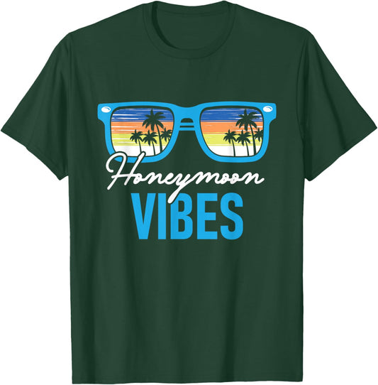 Honeymoon Vibes - Honeymooning Vacation Wedding Bride Groom T-Shirt - T-Shirt | Forest