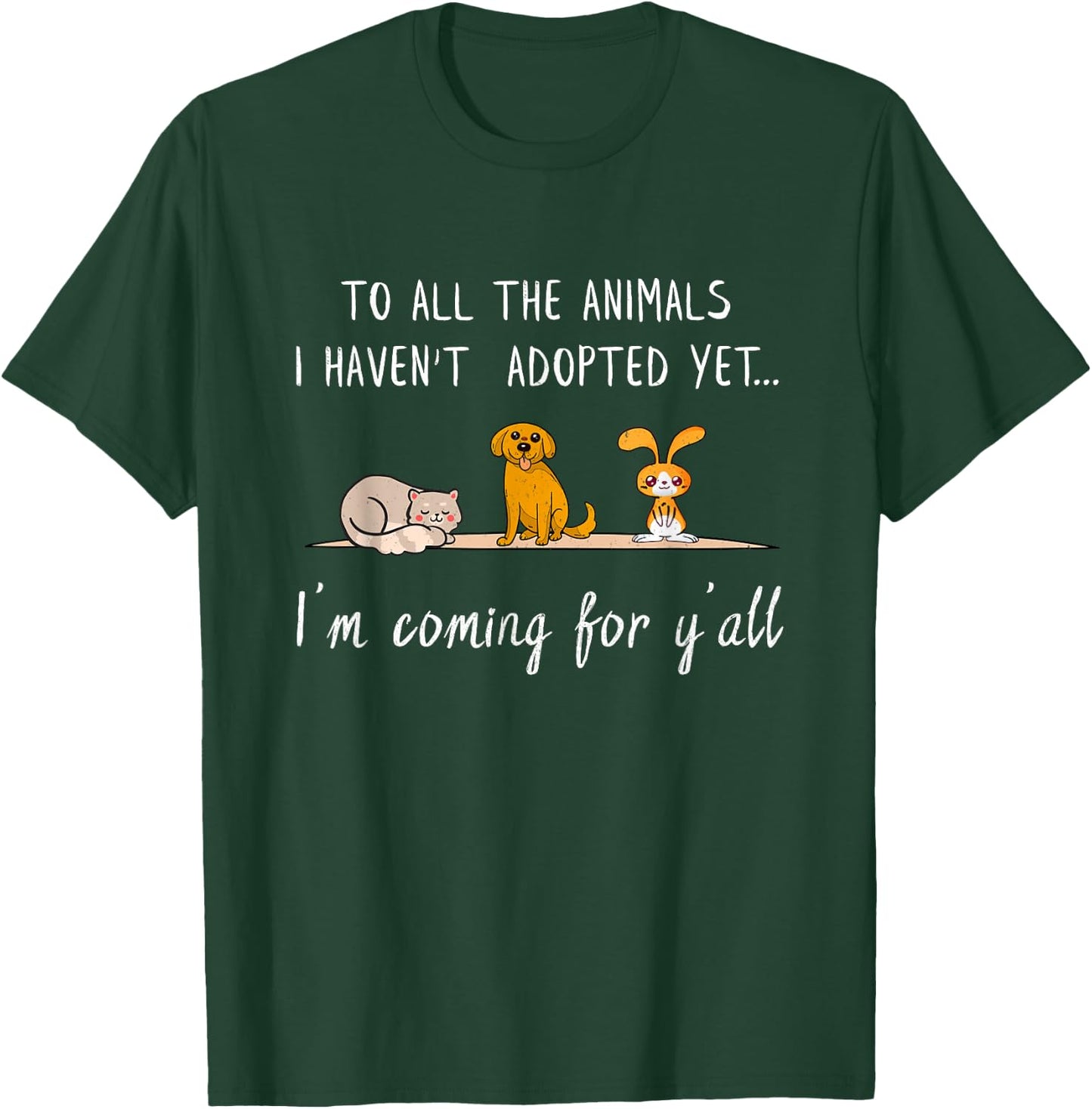 Animal Adoption - Sweet Animal Rescue Adopt T-Shirt - T-Shirt | Forest