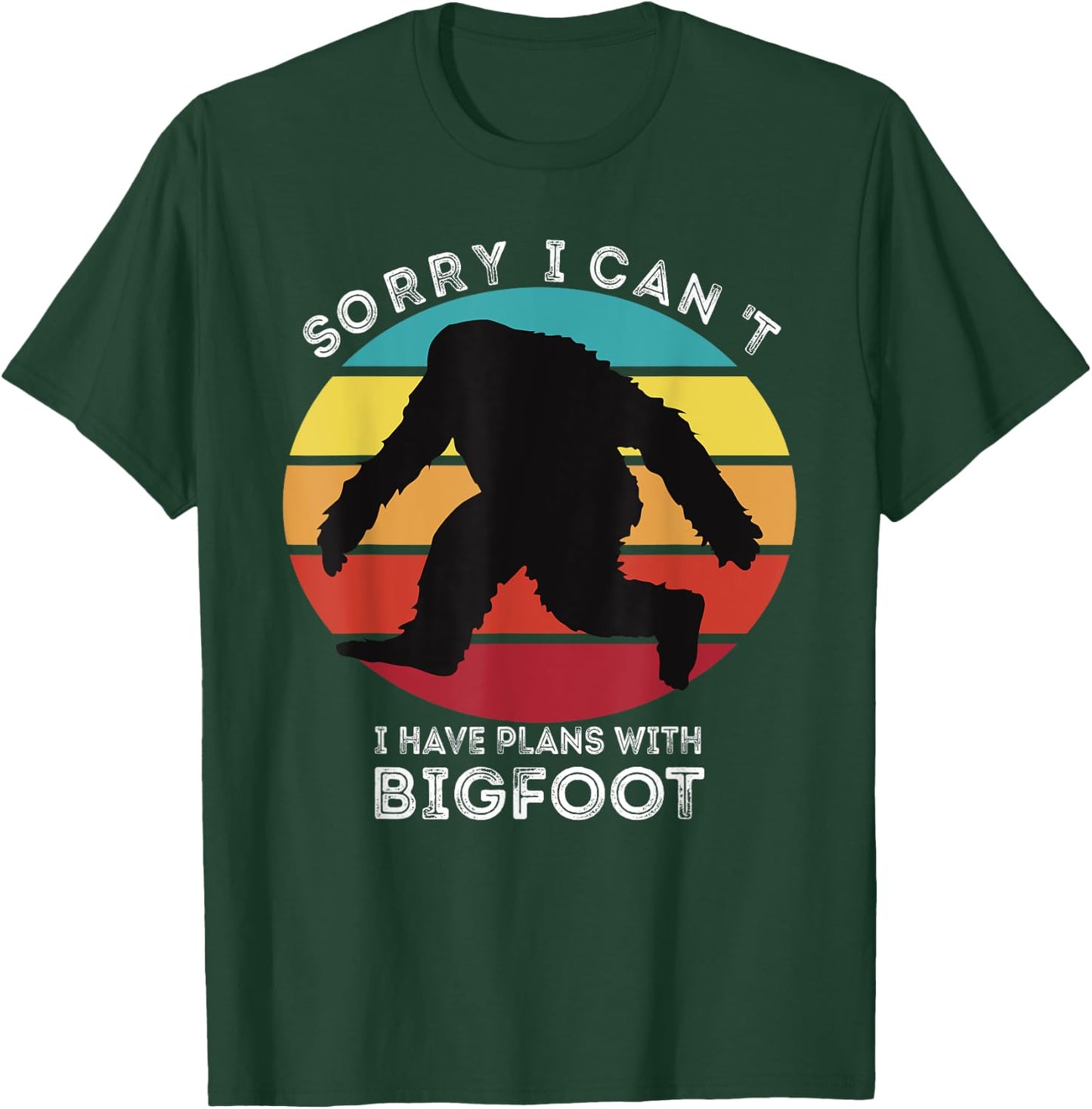I have Plans With Yeti Sasquatch Men Kids Bigfoot T-Shirt - T-Shirt | Forest
