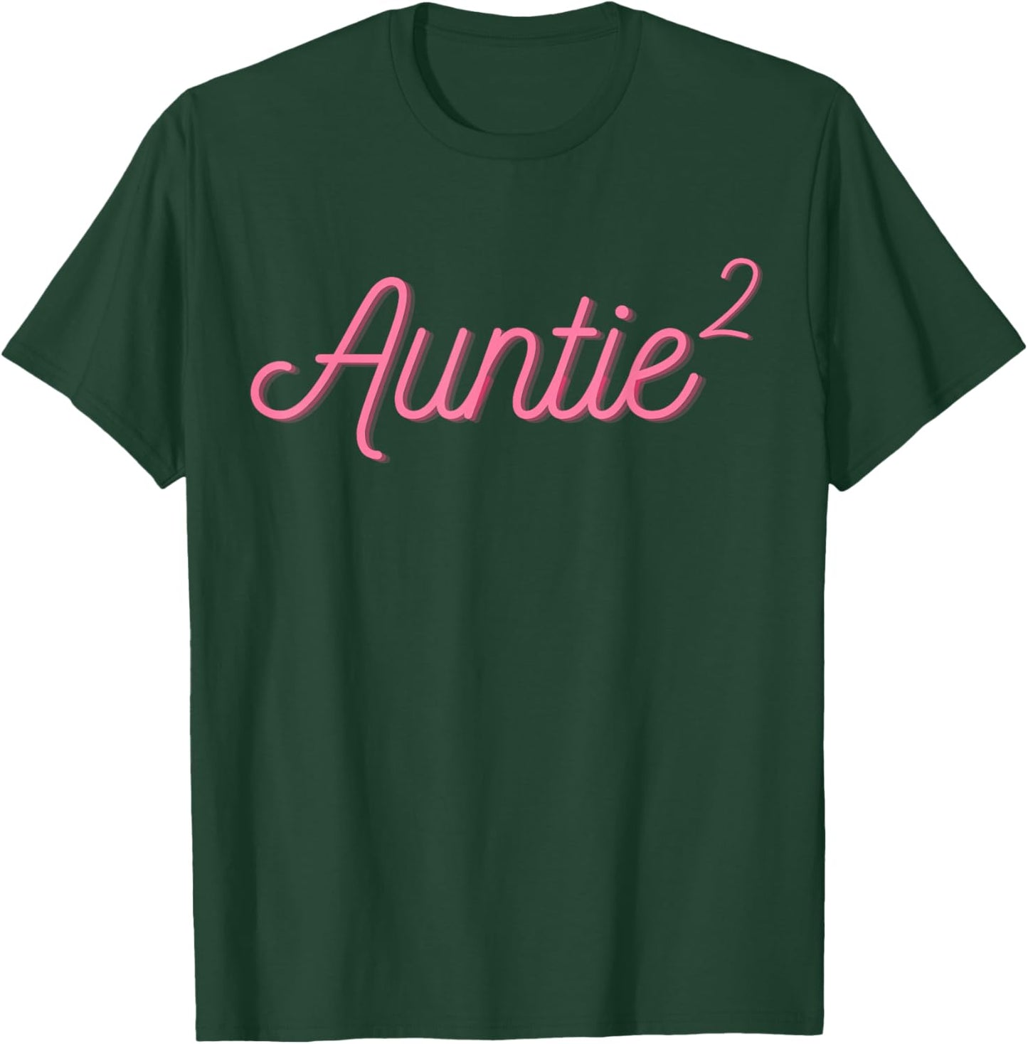 Auntie 2 Squared Aunt of Two Twins Mothers Day Aunt T-Shirt - T-Shirt | Forest
