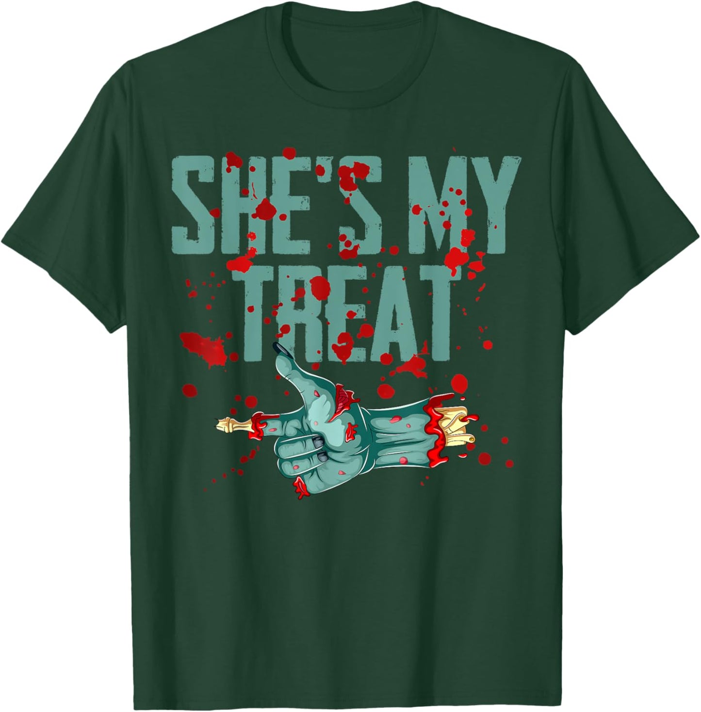 He's My Trick She's My Treat Halloween Zombie Matching T-Shirt - T-Shirt | Forest