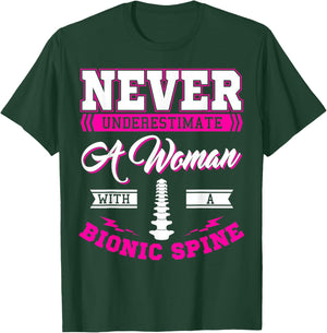 Bionic Spine Surgery Survivor Back Spinal Fusion Recovery T-Shirt - T-Shirt | Forest