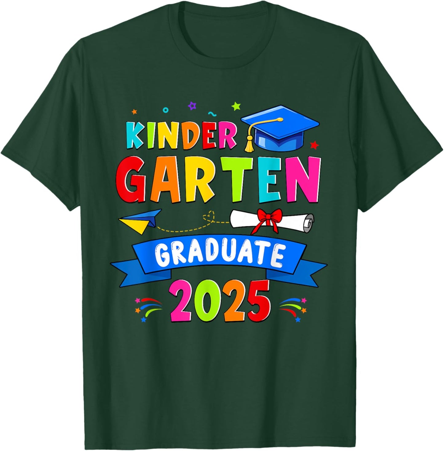 Kindergarten Graduation 2025 Graduate Class Of 2025 Boy Girl T-Shirt - T-Shirt | Forest