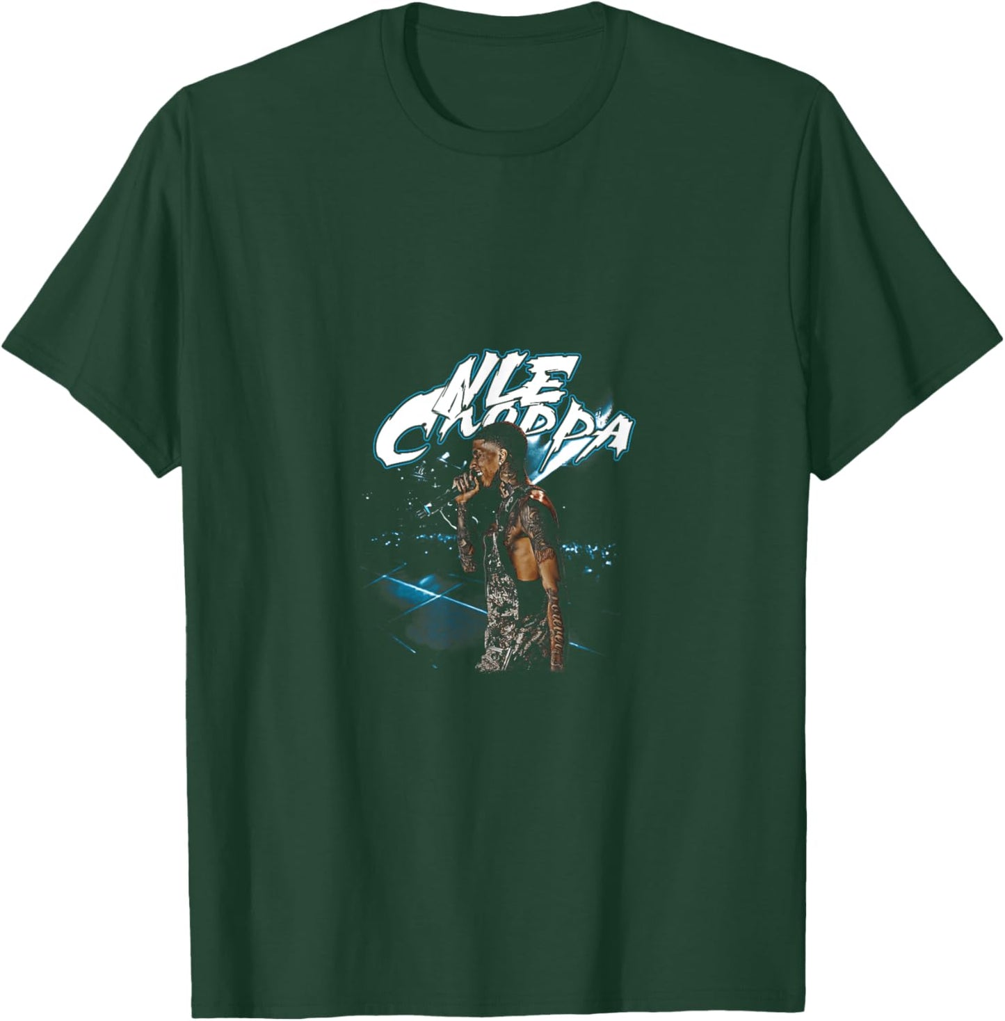 Control Industry Nle Choppa -Adults, -Kids Black Modern Cartoon Small Short Sleeve T-Shirt - T-Shirt | Forest