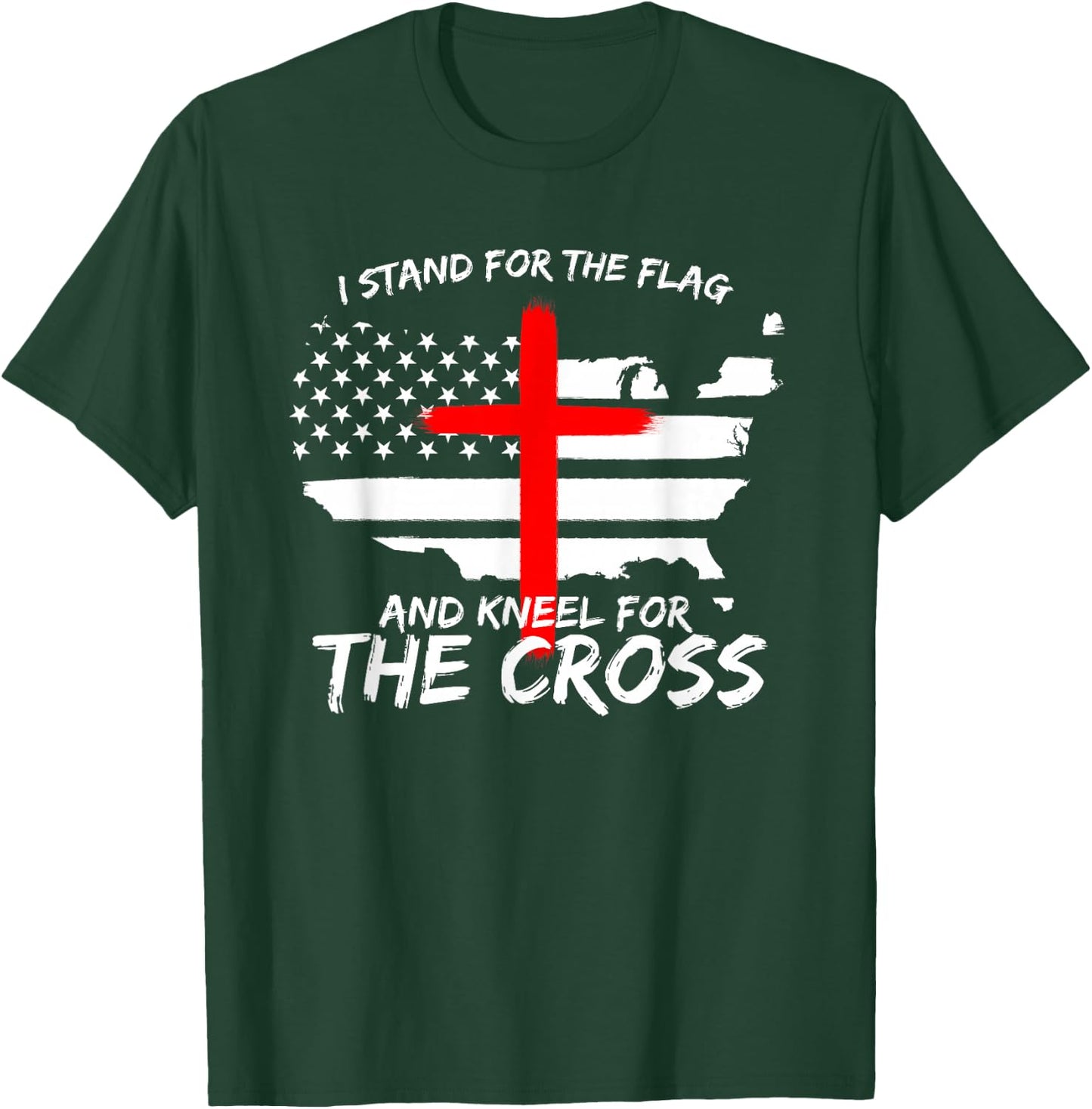 US American Patriot Christian Gift | Graphic T-Shirt - T-Shirt | Forest