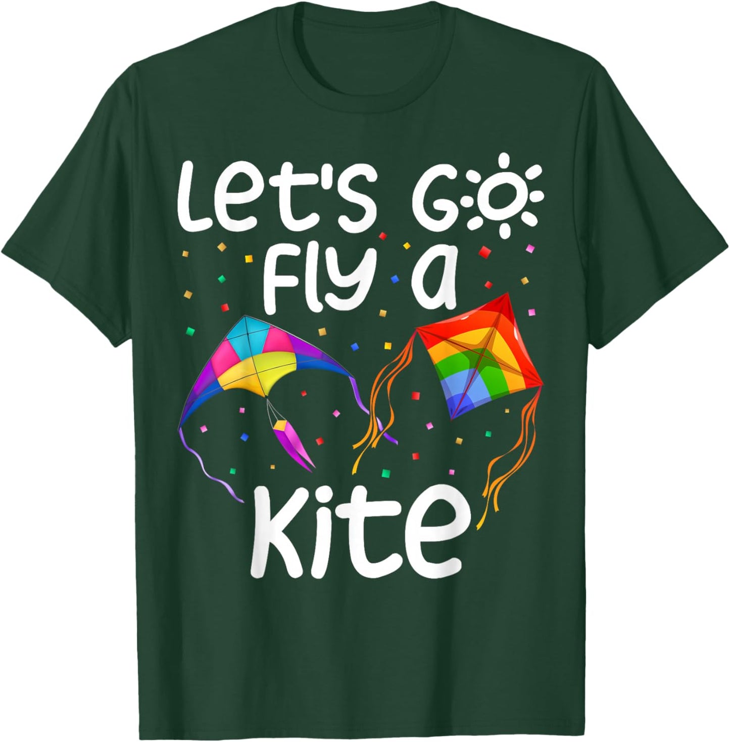Let's-Go Fly A Kite Kite Flying Kite Surfing Kids T-Shirt - T-Shirt | Forest