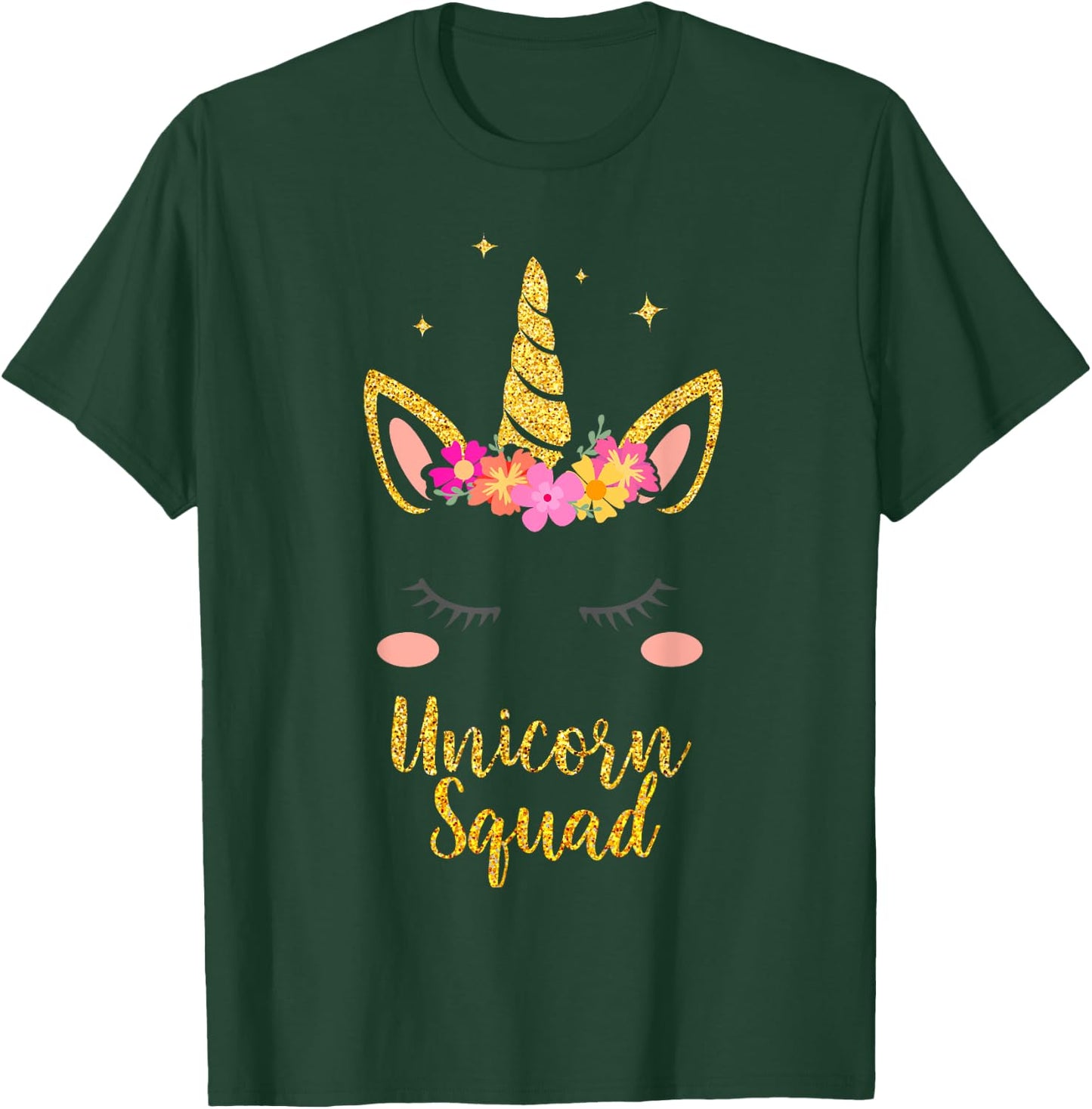 Unicorn Squad , Cute Fantasy Design For Girls and Women T-Shirt - T-Shirt | Forest