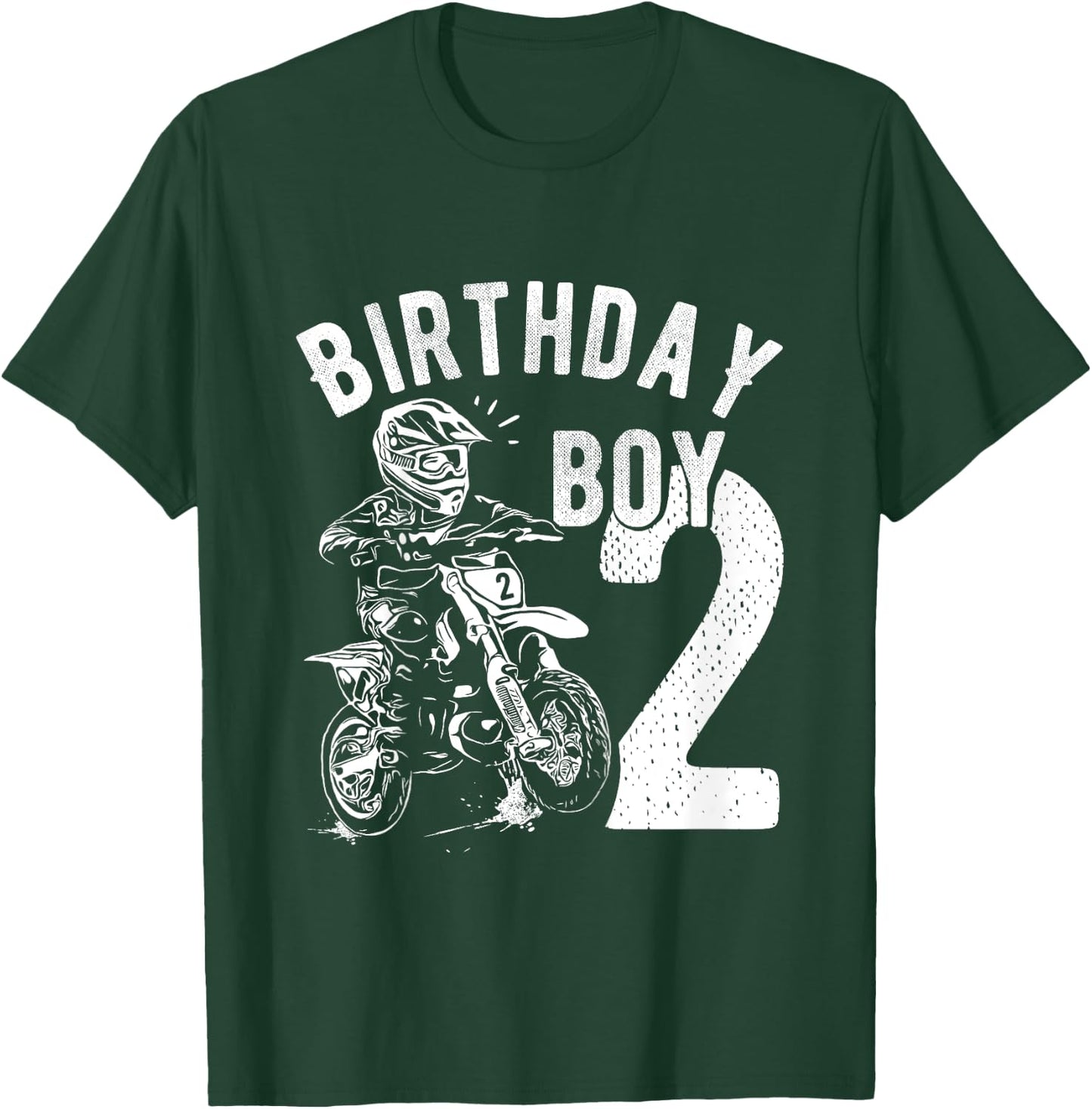 Kids 2 years old kid - Birthday boy - Dirt bike - Motorcycle T-Shirt - T-Shirt | Forest