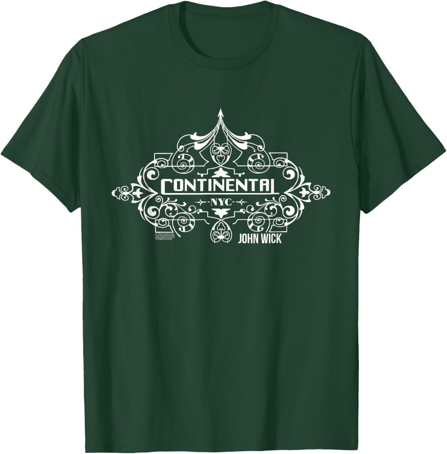 John Wick Continental White Logo Small T-Shirt - T-Shirt | Forest
