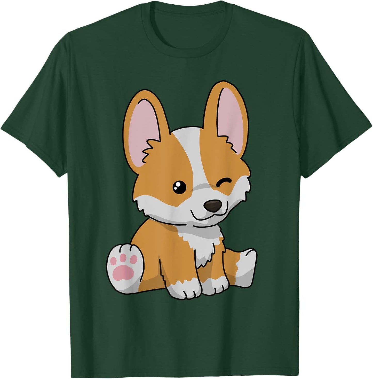 Corgi Gifts For Kids & Adults Black Classic Fit Short Sleeve & Men T-Shirt - T-Shirt | Forest
