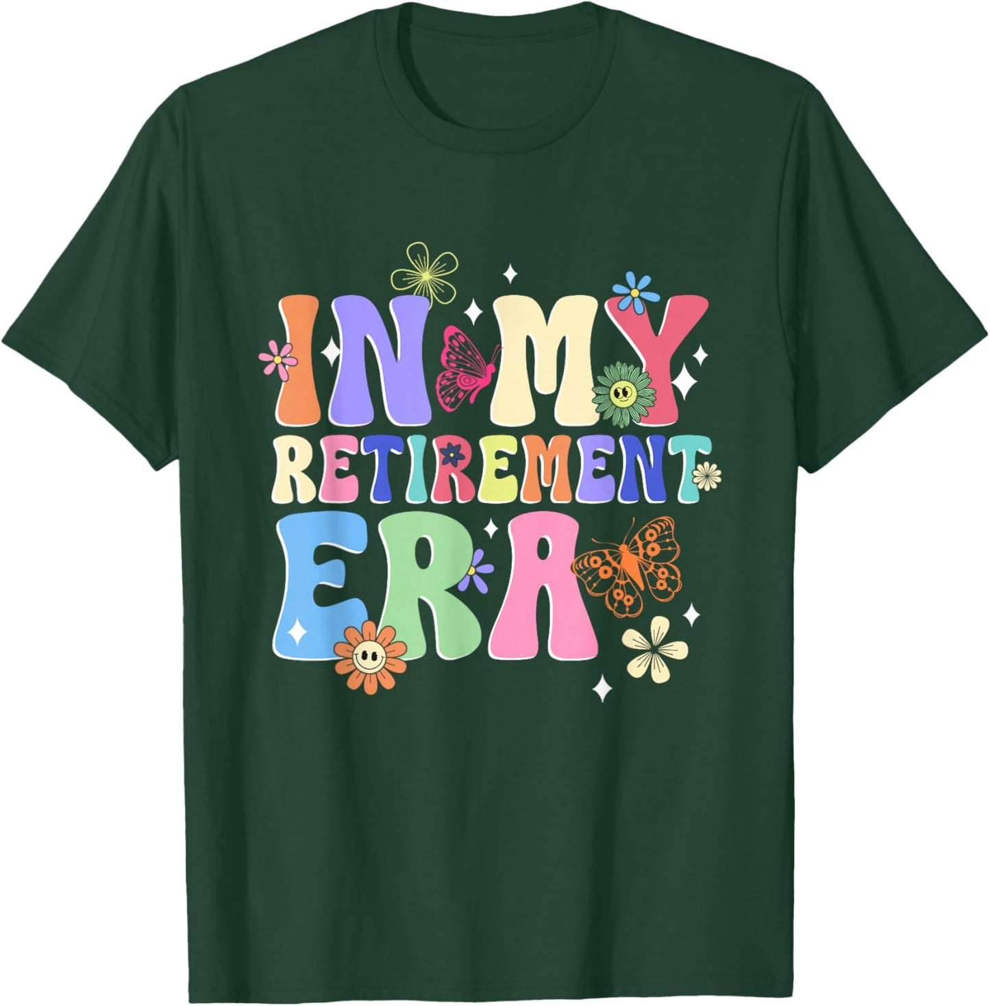 Retro Groovy in My Retirement Era Funny Retired Mom Women T-Shirt - T-Shirt | Forest