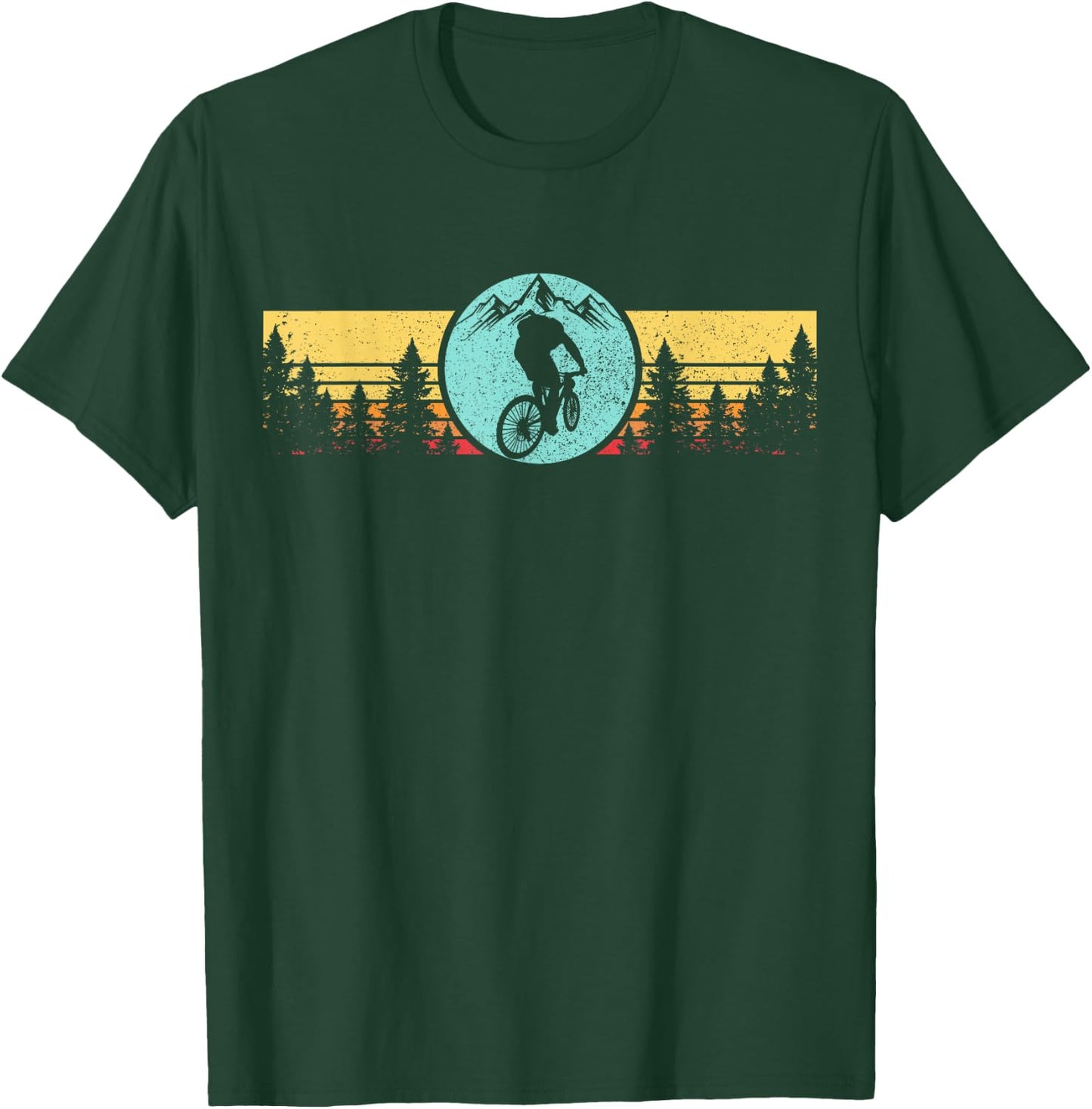 Mountain Bike Vintage Retro MTB Biking Cycling Nature T-Shirt - T-Shirt | Forest