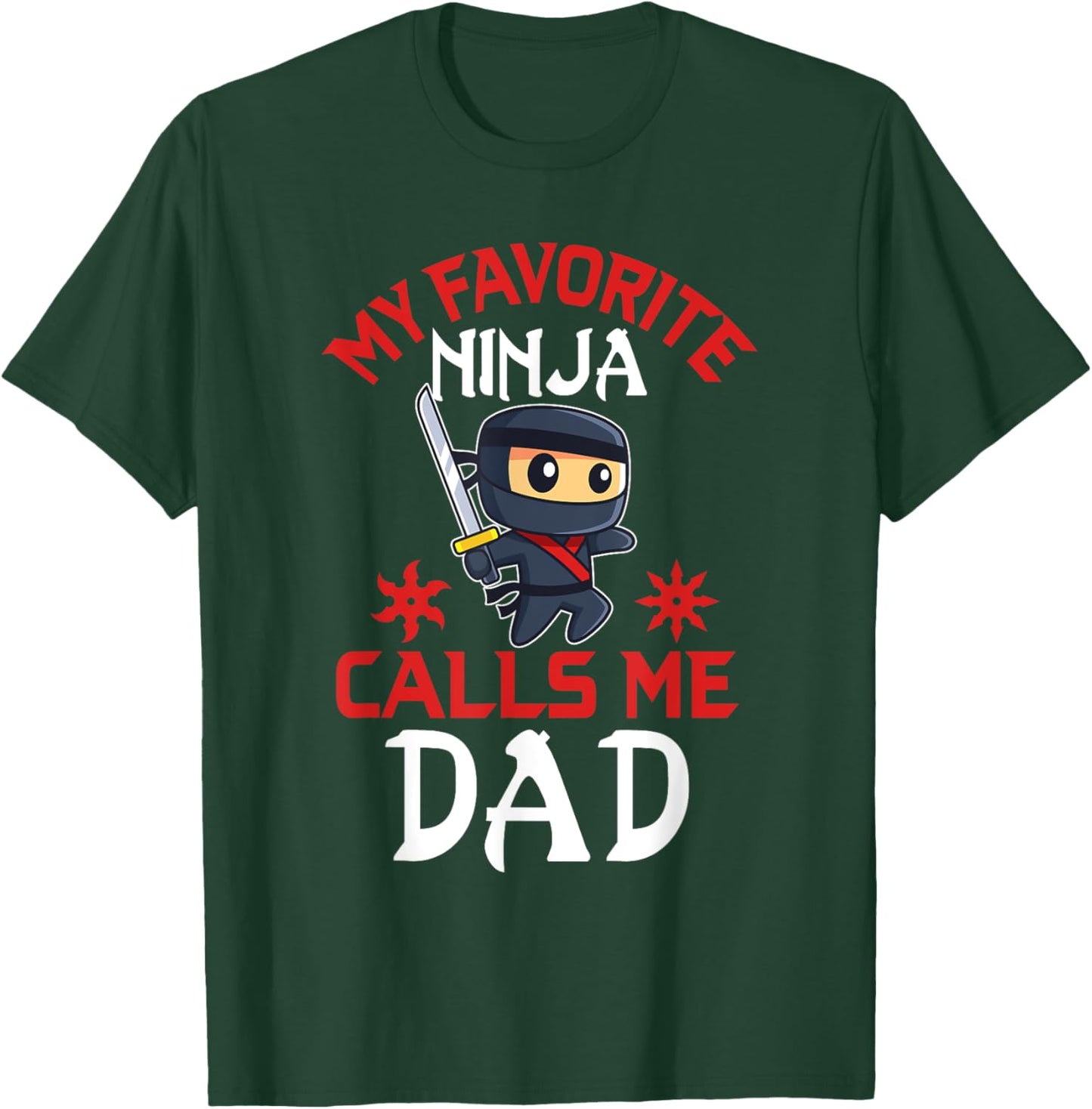 Ninja Dad Matching Family Birthday Party Ninja Dad T-Shirt - T-Shirt | Forest