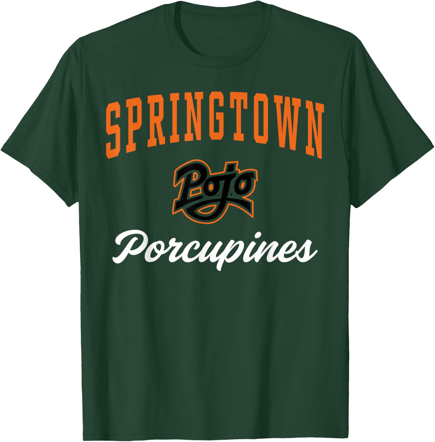 Springtown High School Porcupines C3 T-Shirt - T-Shirt | Forest