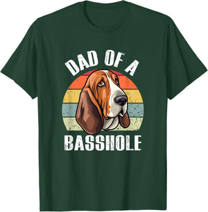 Dad Of A Basshole Basset Lover Basset Hound Dog Father & Dad Women T-Shirt - T-Shirt | Forest