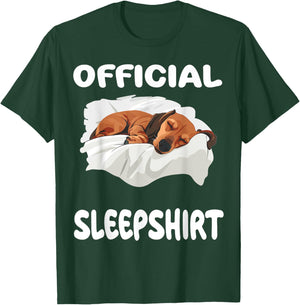 Dachshund Doxie Dog Official Sleepshirt Pajamas Nightgown T-Shirt - T-Shirt | Forest