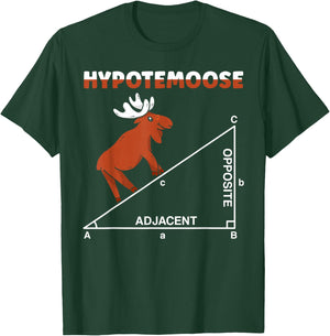 Hypotemoose Mathematics Teacher Mathematician Math Geek T-Shirt - T-Shirt | Forest