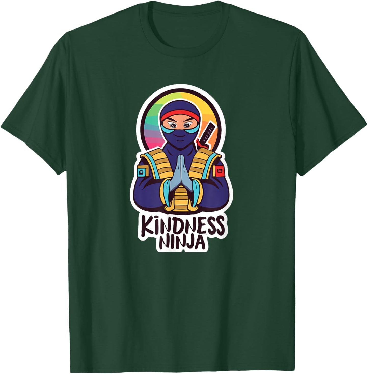 Anti Bullying Kindness Ninja School Teacher Student T-Shirt - T-Shirt | Forest