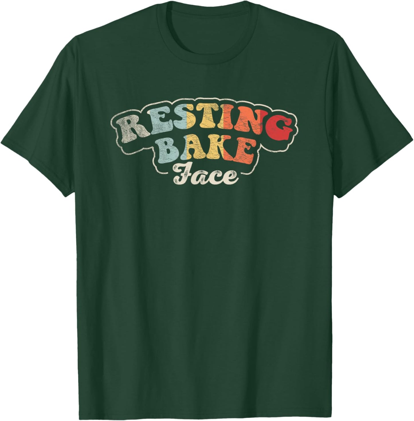 Retro Vintage Resting Bake Face Baking Cookie Funny Baker T-Shirt - T-Shirt | Forest