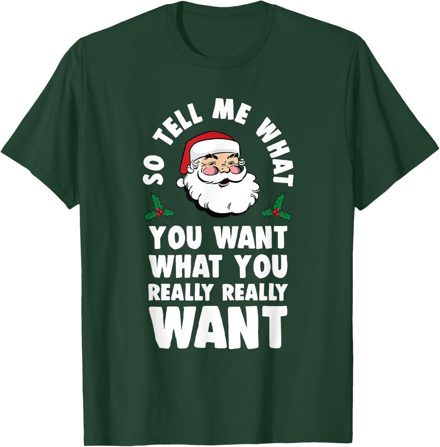 So Tell Me What You Want Funny Santa Parody T-Shirt - T-Shirt | Forest