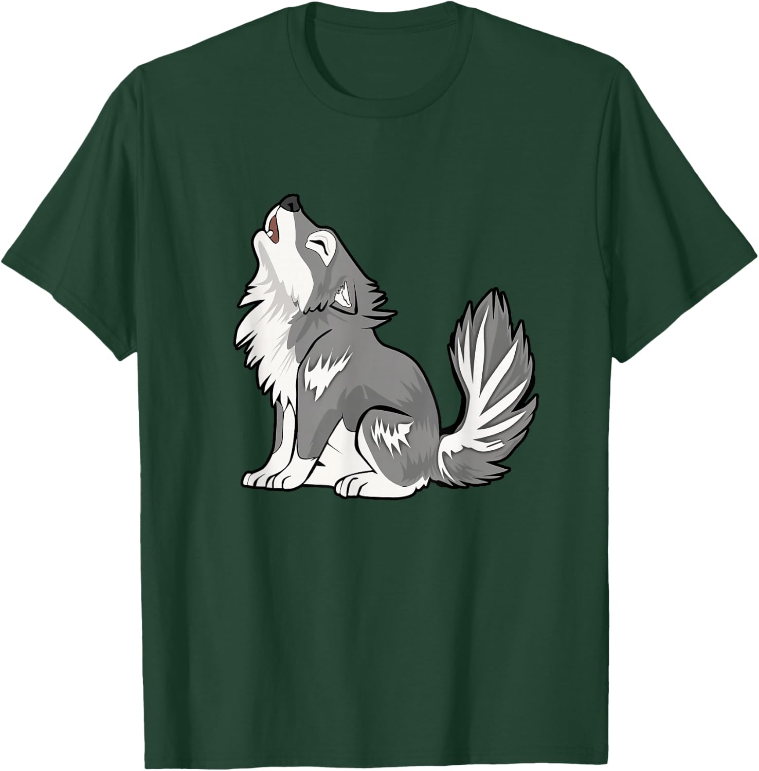 Cute Baby Howling Wolf Cub Sketch Gifts Costume Stuff Kids T-Shirt - T-Shirt | Forest