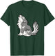 Cute Baby Howling Wolf Cub Sketch Gifts Costume Stuff Kids T-Shirt - T-Shirt | Forest