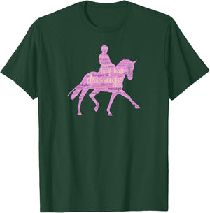 Dressage Gift Equestrian Horseback Riding Horse Show T-Shirt - T-Shirt | Forest