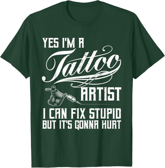 Funny Tattoo Artist Art Women Tattooer Tattoo Artist T-Shirt - T-Shirt | Forest
