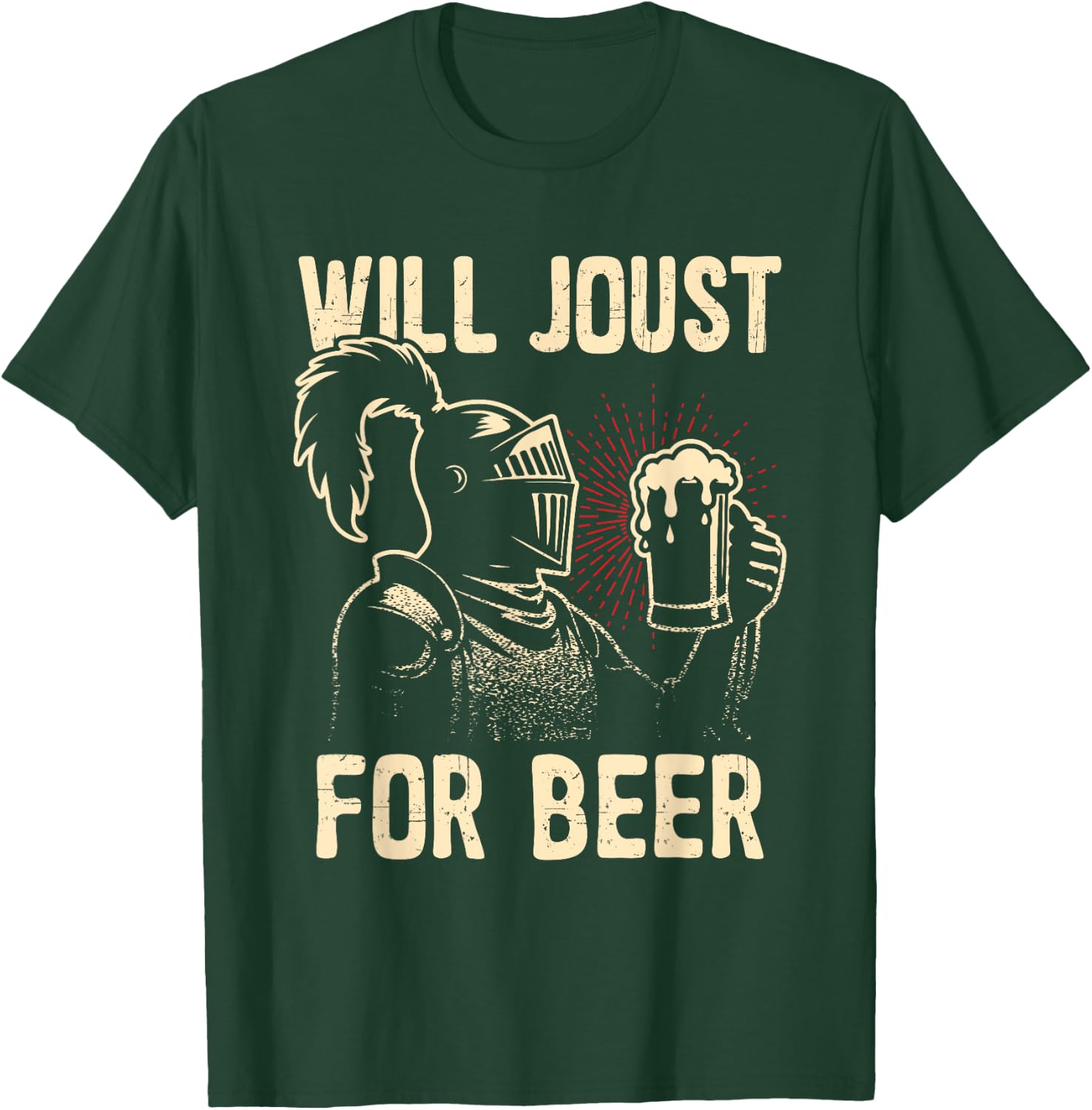 Renaissance Festival Will Joust For Beer Medieval Ren Faire T-Shirt - T-Shirt | Forest