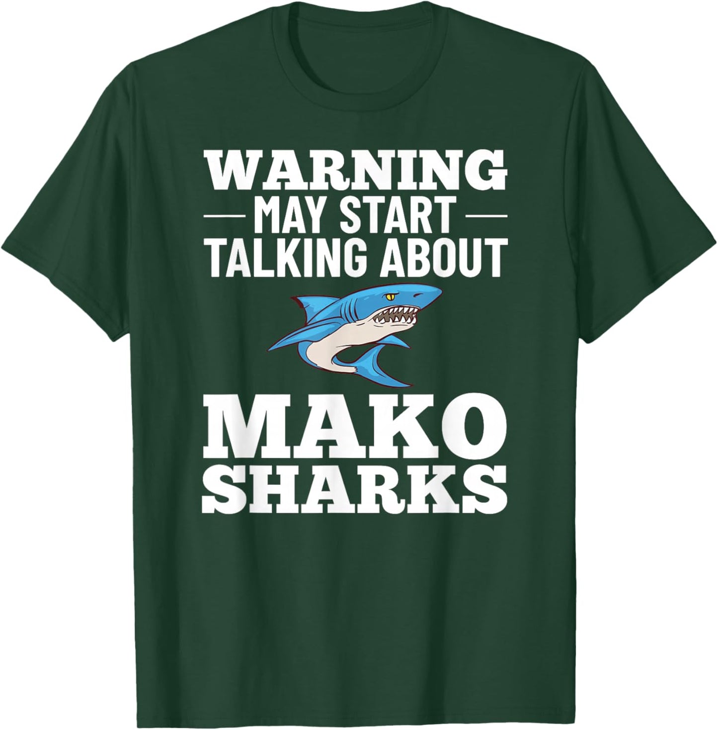 Mako Shark Animal Tooth Funny Ocean T-Shirt - T-Shirt | Forest