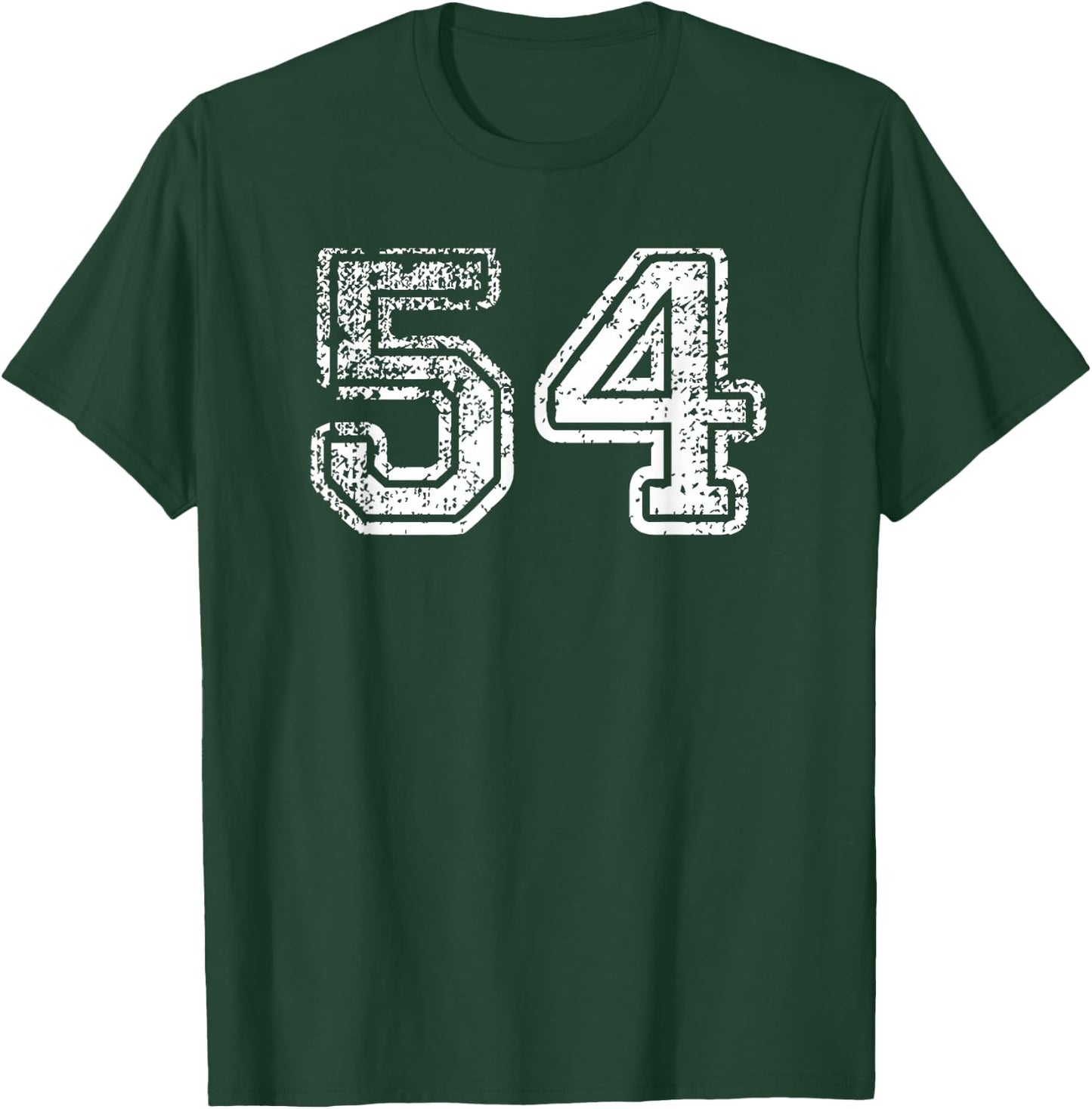 Number 54 Shirt Baseball Football Soccer Birthday T-Shirt - T-Shirt | Forest
