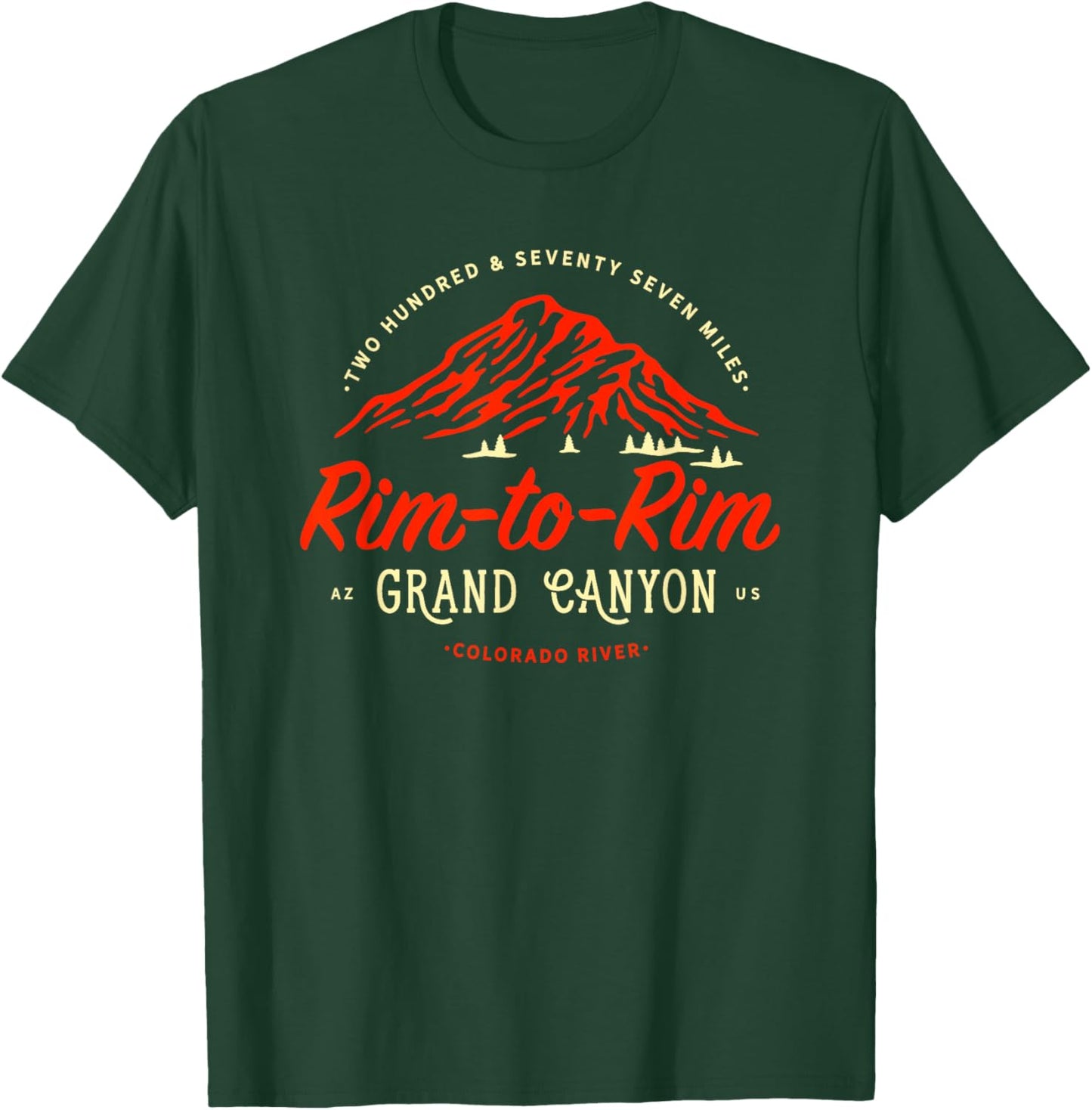 Grand Canyon Hiking Rim-to-Rim Walking USA Phoenix T-Shirt - T-Shirt | Forest