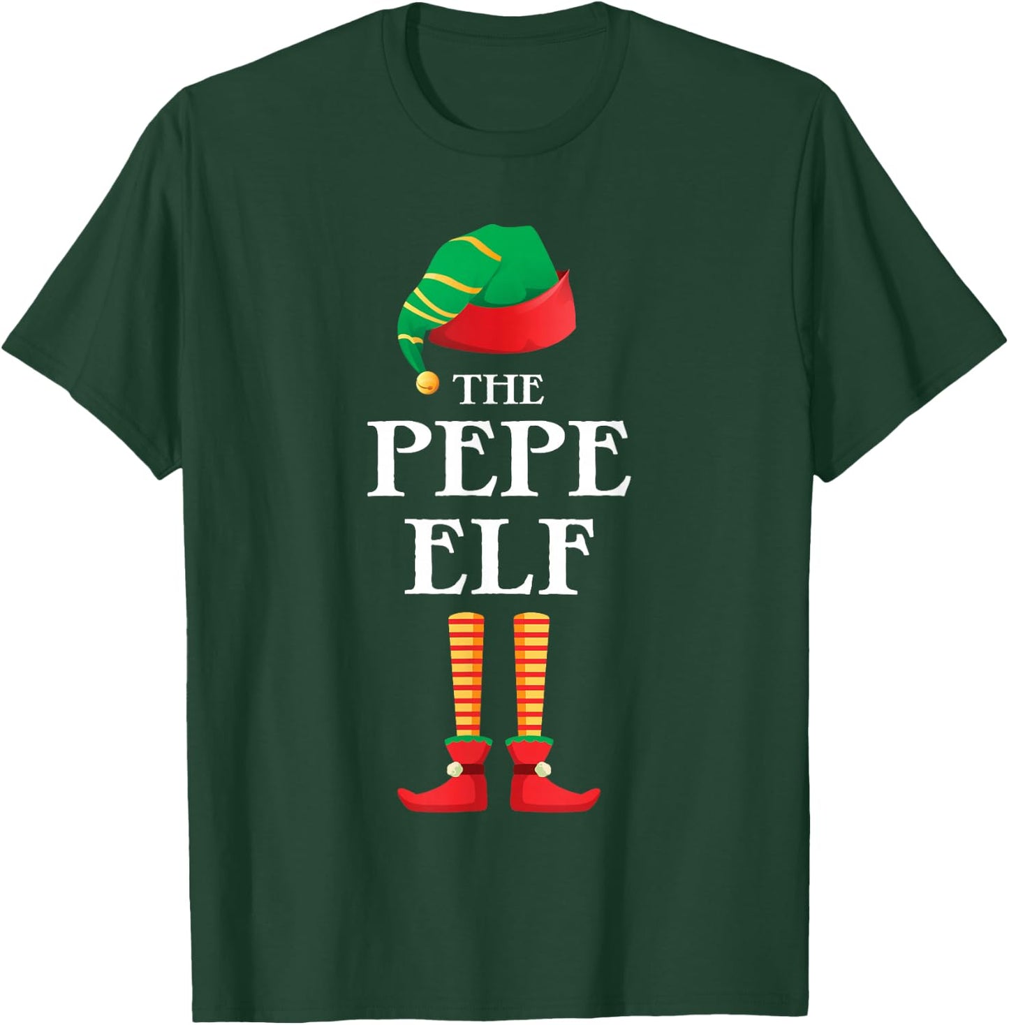 The Pepe Elf Christmas Matching Family Funny Pajama Pj Xmas T-Shirt - T-Shirt | Forest