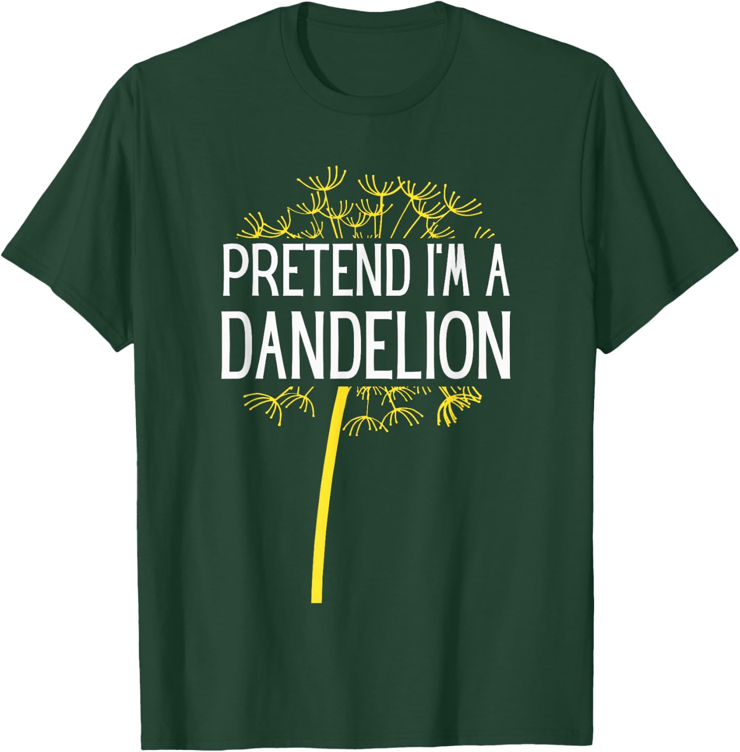 Pretend I'm A Dandelion Easy Halloween Costume T-Shirt - T-Shirt | Forest