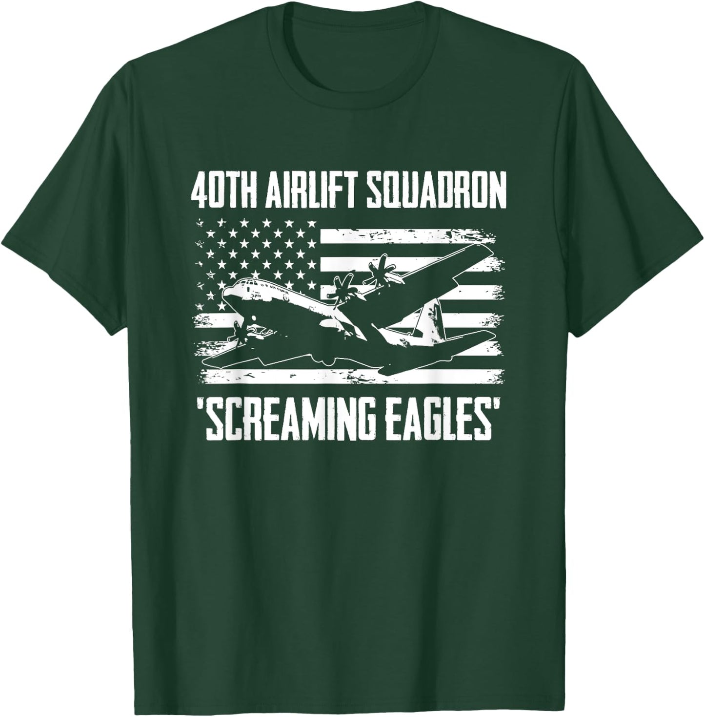 40th Airlift Squadron Screaming Eagles T-Shirt - T-Shirt | Forest