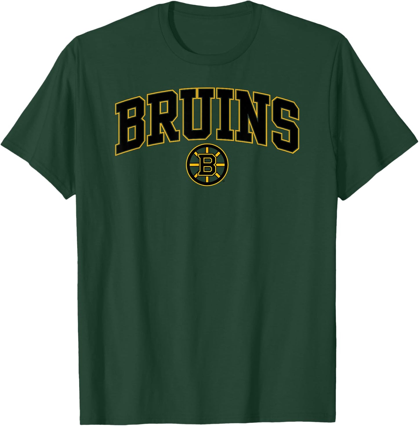 Boston Bruins Arch Over White Officially Licensed T-Shirt - T-Shirt | Forest