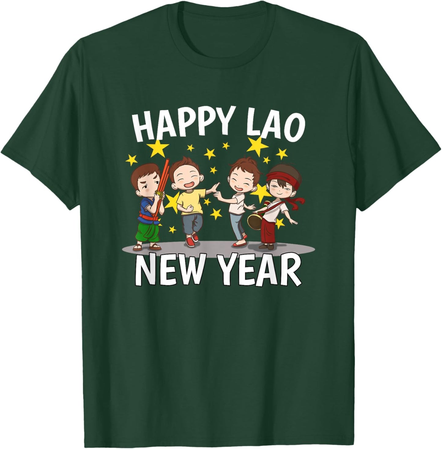 Laos Laotian Boys Happy Lao New Year Pi Mai Lao T-Shirt - T-Shirt | Forest
