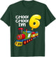 Kids Choo Choo I'm 6 Years Old Locomotive Boys Train 6th Birthday T-Shirt - T-Shirt | Forest