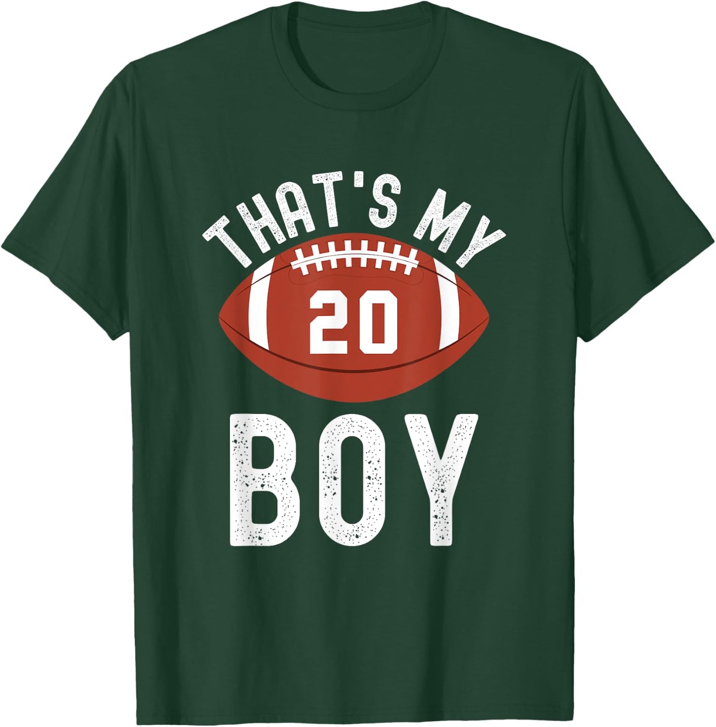 That's My Boy Football Number #20 T-Shirt - T-Shirt | Forest