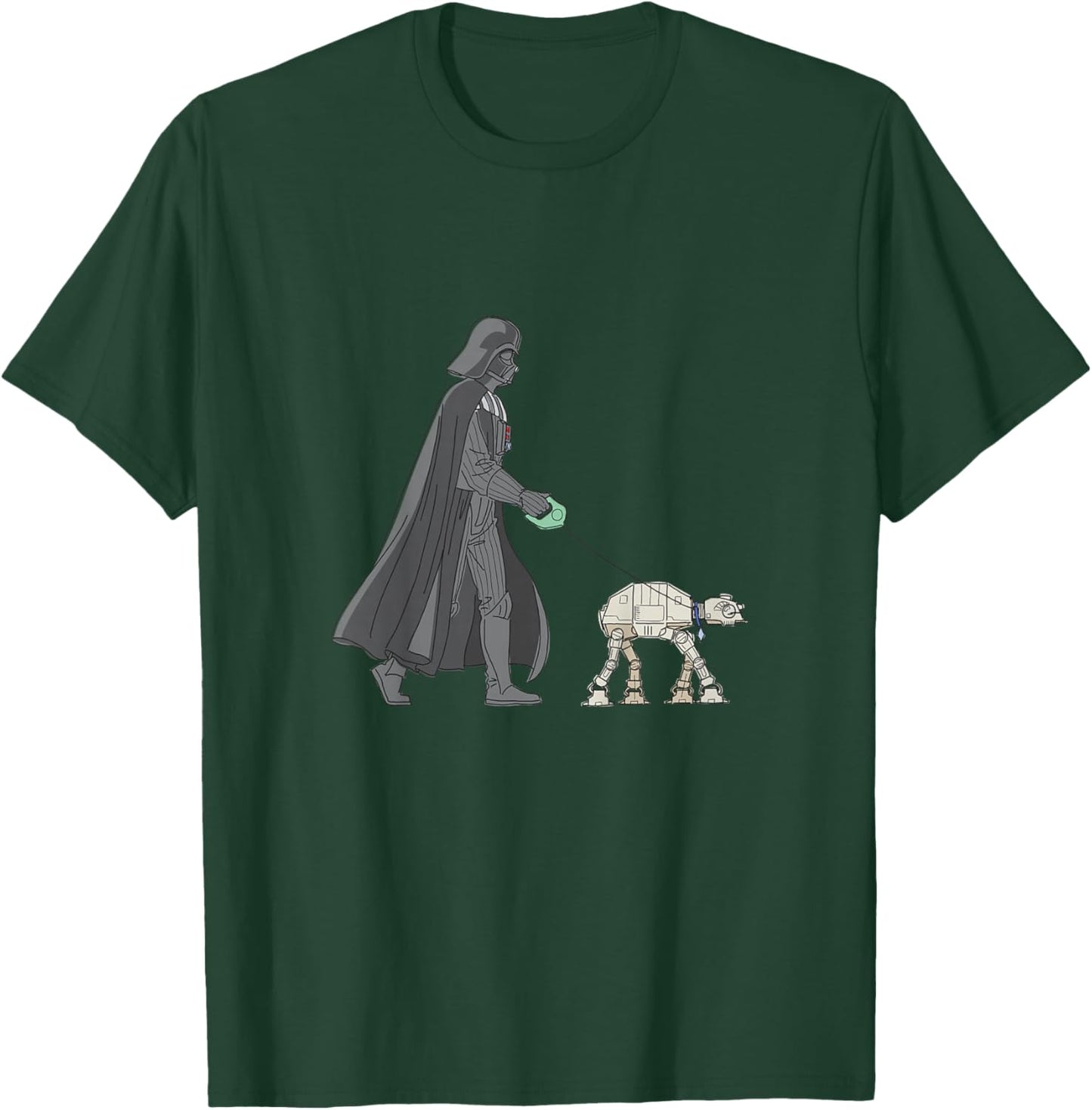 Kids Star Wars Classic Vintage Darth Vader AT-AT Dog Walker T-Shirt - T-Shirt | Forest