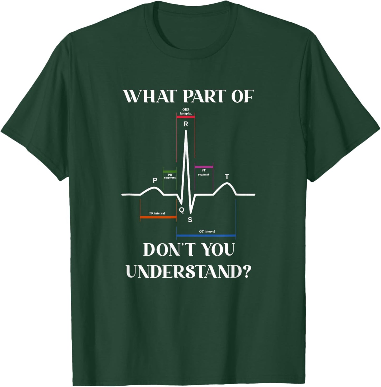 What Part Of Don't You Understand EKG Cardiac Cardiology T-Shirt - T-Shirt | Forest