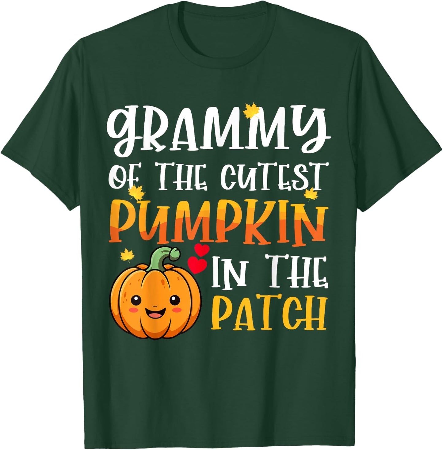 Grammy Of Cutest Pumpkin In The Patch Halloween Thanksgiving T-Shirt - T-Shirt | Forest