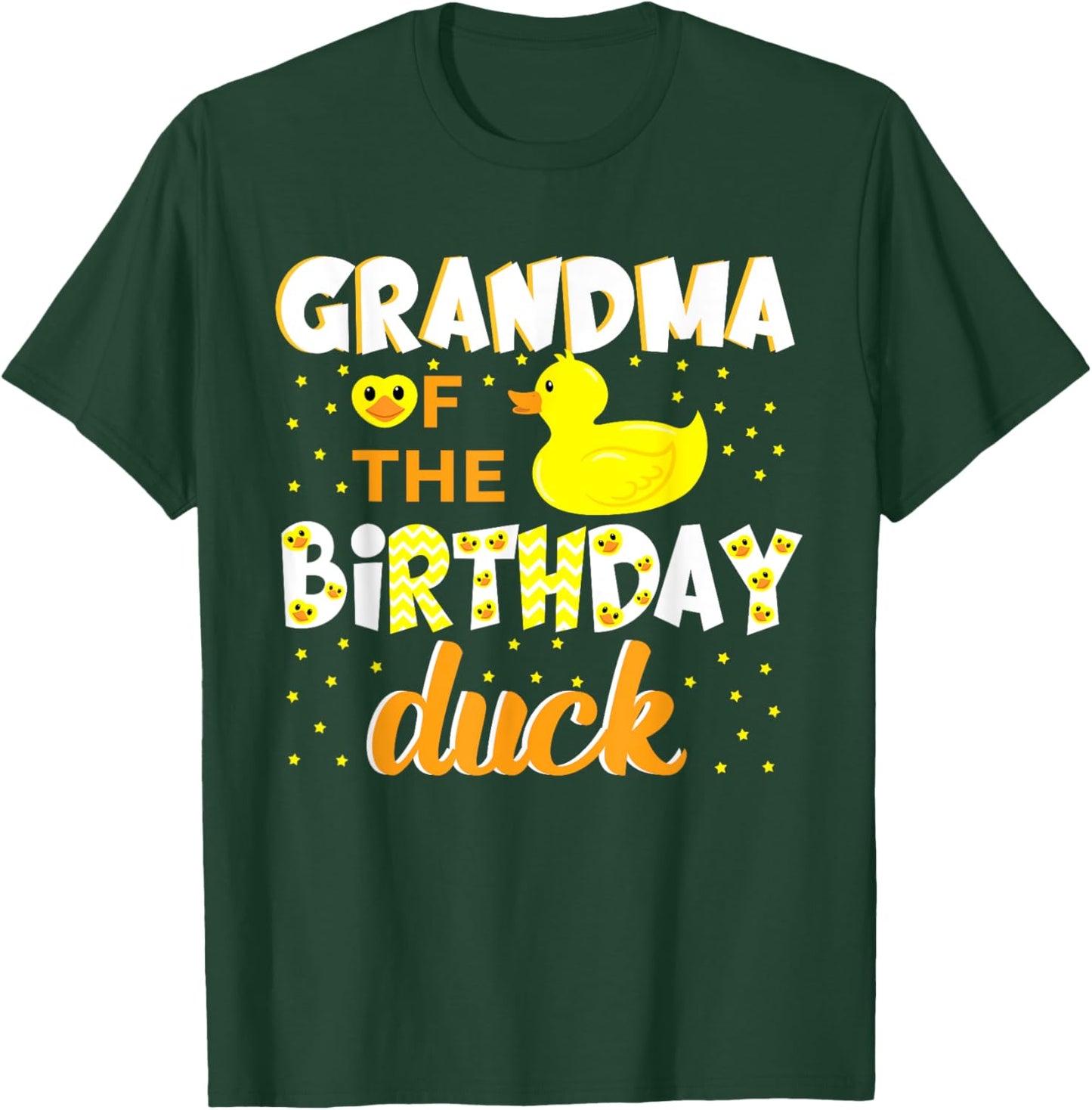 Grandma Of The Birthday Duck Yellow Duck Birthday Fun T-Shirt - T-Shirt | Forest