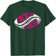 Tackle Football Ball Pink Ribbon Breast Cancer Awareness T-Shirt - T-Shirt | Forest