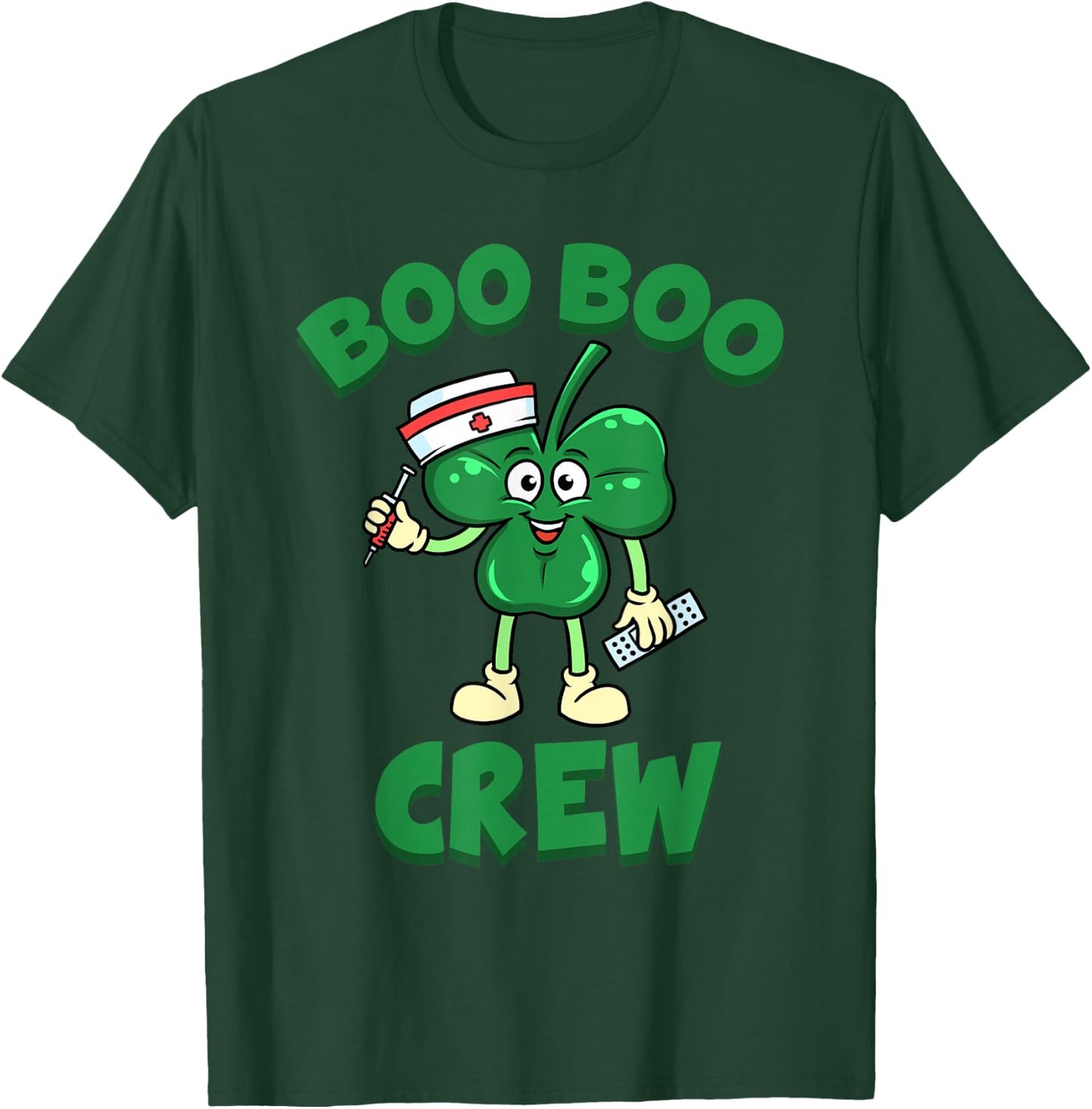 St Patrick's Day Nurse Shirt Boo Boo Crew Green Lucky T-Shirt - T-Shirt | Forest