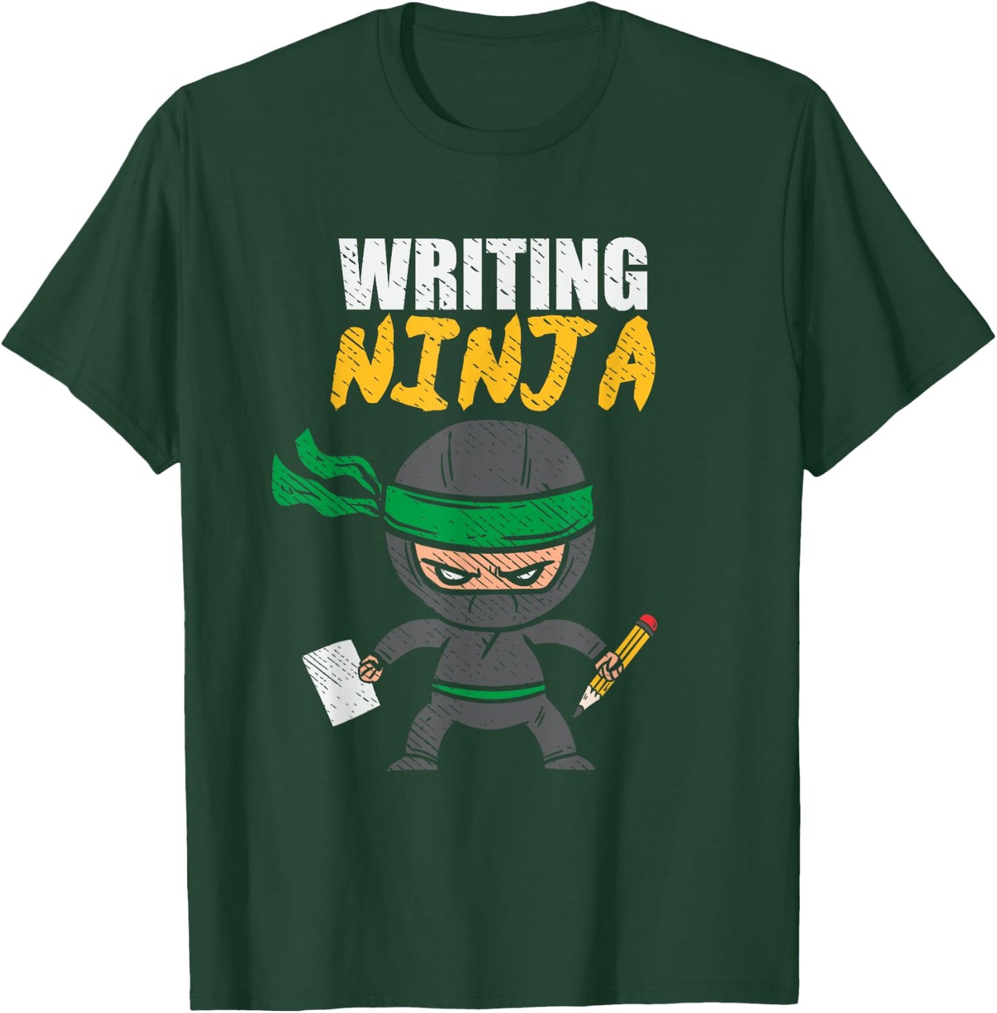 Writing Ninja Author Script Editor Book Lover Story Writer T-Shirt - T-Shirt | Forest
